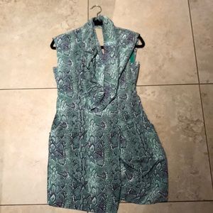 Bcbg silk snakeprint dress 2